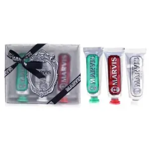 MarvisTravel Set: 1xClassic Strong Mint Toothpaste+1xWhitening Mint Toothpaste+1xCinnamon Mint Toothpaste 3pcs