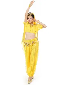 Belly Dance Costume Charming Chiffon Bollywood Dance Dress For Women With Veil #453531