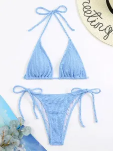 Bikini Swimsuit For Women Light Sky Blue Summer Sexy Swimming Suits #671436