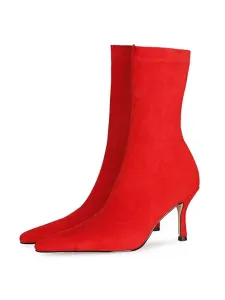 Women's Low Heel Sock Boots #559227