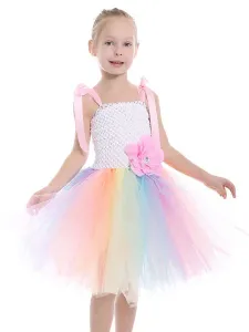 Unicorn Dresses Kids Little Girls Princess Tutu Fancy Dress With Headband Halloween Costume #478861