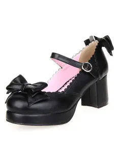 Bows Decor Lolita Shoes #454161