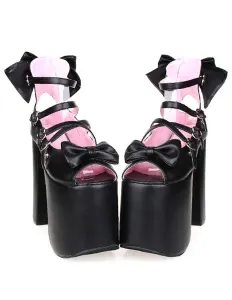 Bows Decor Platform Lolita High Heels #453919