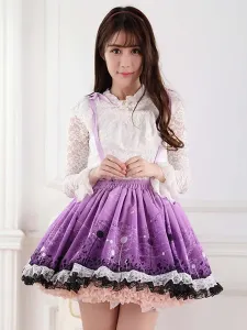 Sweet Lolita Skirt Purple Dandelion SK Lolita Skirt #454610