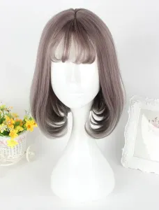 Sweet Lolita Wigs Flaxen Center Parting Short Pageboy Wigs With Bangs