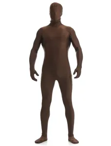 Deep Brown Zentai Suit Adults Morph Suit Full Body Lycra Spandex Bodysuit for Men #456275