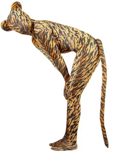 Halloween Morph Suit Tiger Style Lycra Spandex Zentai Suit #460112