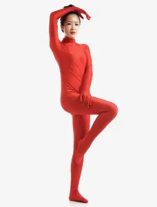 Red Morph Suit Adults Bodysuit Lycra Spandex Catsuit for Women #456230