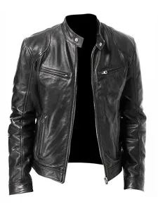 Men's Jackets & Coats Mens Jacket Men's Jackets Chic Deep Brown Black Amazing #558063