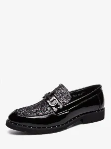 Mens Loafer Shoes Popular PU Leather Sequins Slip-On #665263