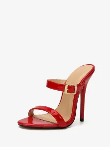 White Sandal Slippers Women's High Heel Stiletto Sandal Shoes #467006