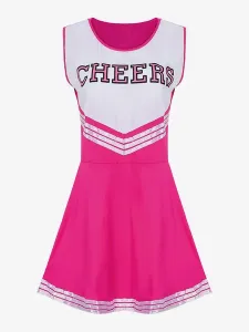 Halloween Cheerleaders Girl Costumes For Women Black Sexy Polyester Short Dress Holidays Costumes Full Set #560318