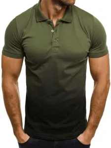 Mens Polo Shirt Short Sleeves Regular Fit Green Fashionable Polo Shirts