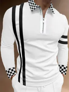 Mens Polo Shirt Short Sleeves Regular Fit White Smart Polo Shirts #558093