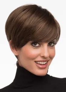 Brown Short Wigs Heat-resistant Fiber Layered Straight Synthetic Hair Wigs For Women