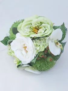 White Wedding Bouquet Silk Rose Flower Butterfly Orchid Fruit Hand Tied Bridal Bouquet #465128
