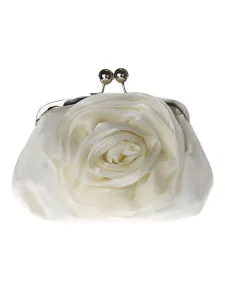 Wedding Clutch Bags Black Rose Flower Clasp Lock Evening Handbags #465136
