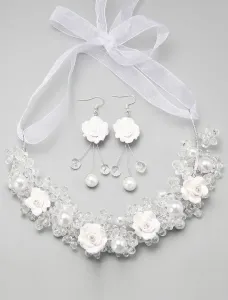 Bridal Wedding Jewelry Crystal Headbands And Earring Headpieces Pear Wedding Sets Tiara ( Earring:4 Cm X 2.2 Cm X 1.5 Cm )