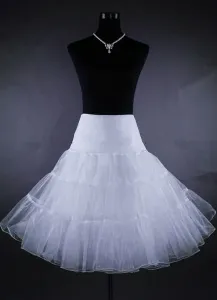 Short Wedding Petticoats White Taffeta Boneless A Line Bridal Petticoats #464706