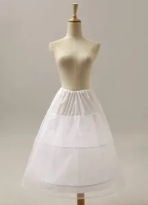 White Two-Tier Beautiful Flower Girl Slip Bridal Wedding Petticoat