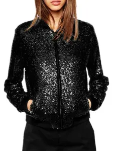 Bomber Jackets For Women Sequins Spring Outerwear #510787