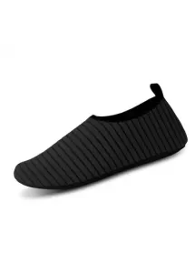 Modlily Black Striped Anti Slippery Water Shoes - 36