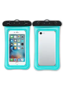 Modlily Cyan One Size Contrast Phone Case - One Size