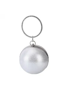 Modlily Silvery White Clasp Pearl Design Hand Bag - One Size