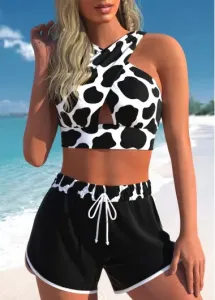 Modlily Cut Out High Waisted Animal Print Bikini Set - XXL