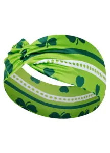 Modlily Grass Green Polka Dot Clover Headband - One Size