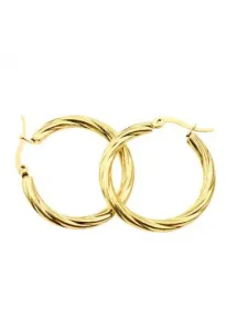 Modlily Alloy Detail Geometric Pattern Gold Round Earrings - One Size