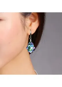 Modlily Artificial Zircon Detail Light Purple Earrings - One Size