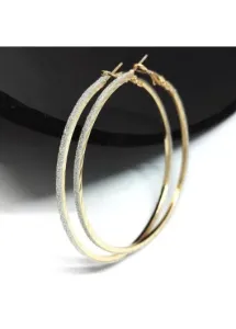 Modlily Shinning Golden Matal Round Alloy Earrings - One Size