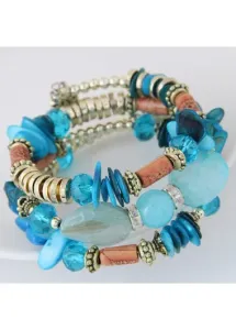 Modlily Sky Blue Round Bracelets & Bangles - One Size