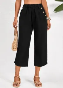 Modlily Black Pocket Elastic Waist High Waisted Pants - XL #1282819