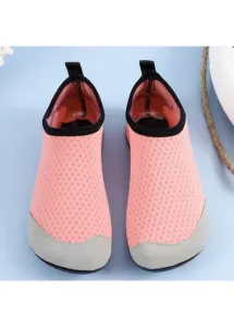 Modlily Dusty Pink Patchwork Waterproof Water Shoes - 36