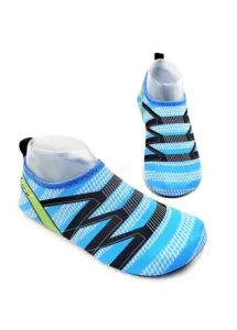 Modlily Neon Blue Striped Lightweight Water Shoes - 36