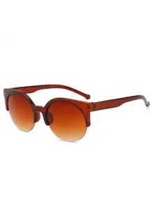 Modlily Terracotta Cat Eye Ombre Retro Sunglasses - One Size