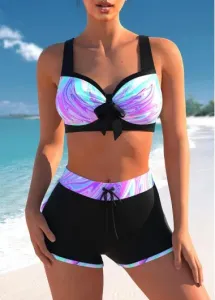 Modlily Bowknot Ombre Multi Color Bikini Set - M #186262