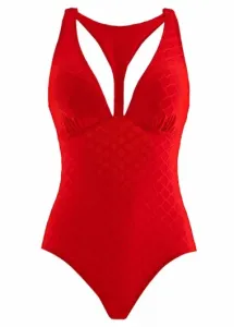 Modlily Cut Out Red One Piece Swimwear - XXL