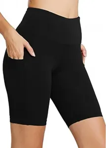 Modlily High Waisted Black Pocket Swim Shorts - XS