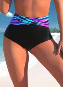 Modlily High Waisted Ombre Multi Color Bikini Bottom - M #752879
