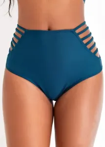 Modlily High Waisted Turquoise Stretch Bikini Bottom - XL