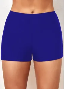 Modlily Mid Waisted Blue Swimwear Shorts - L #182077