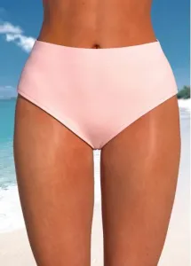 Modlily Mid Waisted Light Pink Bikini Bottom - S