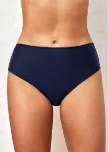 Modlily Mid Waisted Navy Skinny Bikini Bottom - XL