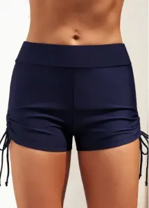 Modlily Mid Waisted Navy Tie Side Swim Shorts - M