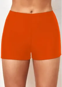 Modlily Mid Waisted Orange Swimwear Shorts - L