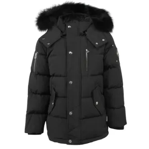 Moose Knuckles Kids Unisex 3q Fur Jacket Black XL