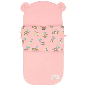 Moschino Baby Girls Sleeping Bag in Pink Tgun Sugar Rose